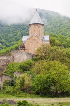 Medieval Ananuri fortress on the Georgian Military Highway in Georgia