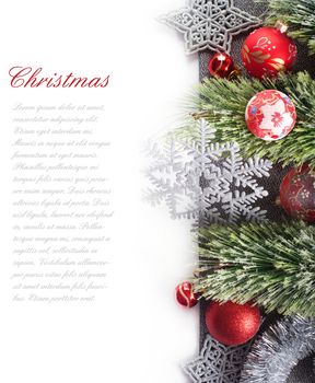 Christmas composition with space for text