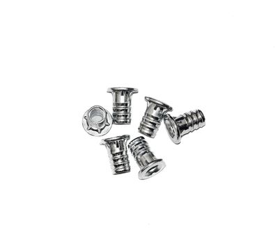 Furniture fittings - screws on white background