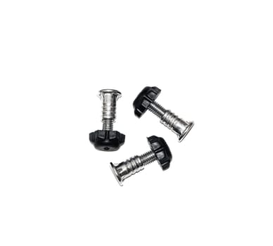 Furniture fittings - screws on white background