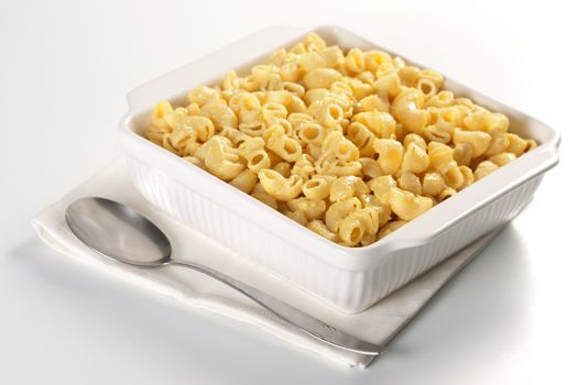 Macaroni and cheese in the casserole 