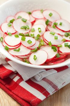 Radish salad in a bowl