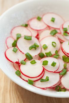 Radish salad in a bowl