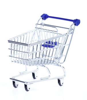 Shopping cart isolated on the white 