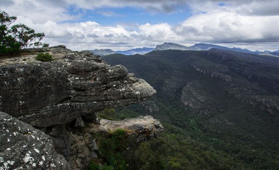 the landscape view on the mountain at the national park