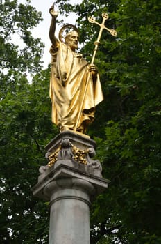 Statue of st paul at the cathedral london