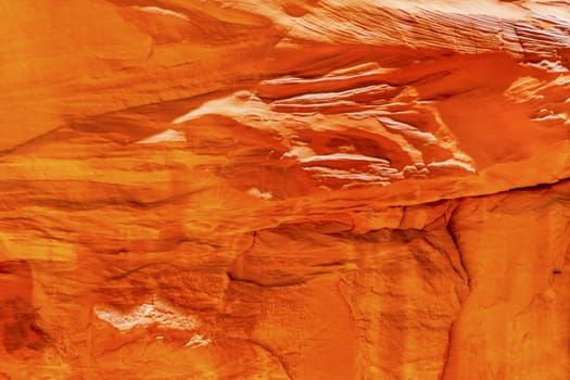 Orange Yellow Sandstone Rock Canyon Abstract Sand Dune Arch Arches National Park Moab Utah USA Southwest. Wind and Sandstone canyon walls create many abstracts close up.  