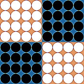 Digital computer graphic - seamless geometric ornament with a circles for design.