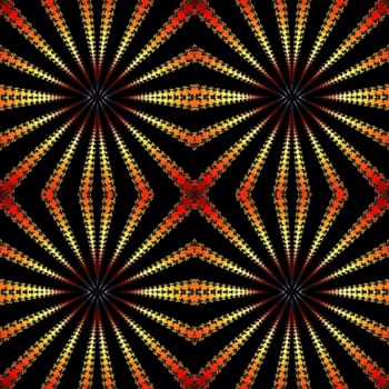 Digital computer graphic - seamless fractal ornament for design.