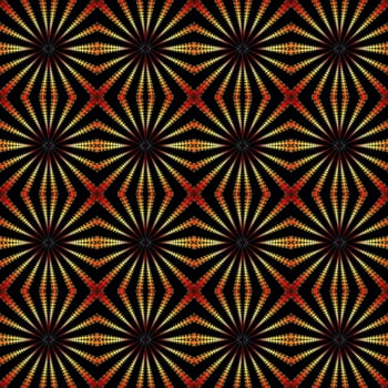 Digital computer graphic - seamless fractal ornament for design.
