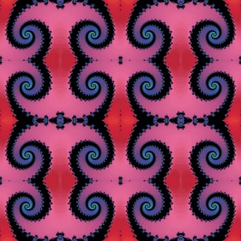 Digital computer graphic - seamless fractal ornament with spiral for design.