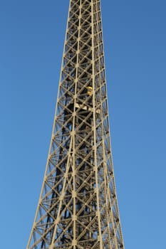 Eiffel Tower in Paris France seen from the Seine River