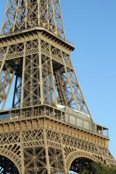 Eiffel Tower in Paris France seen from the Seine River