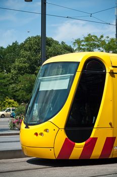 Mulhouse - france - 24 th July 2014 - tramway in Mulhouse - Alsace France