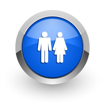 blue glossy web icon