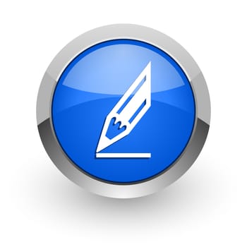 blue glossy web icon
