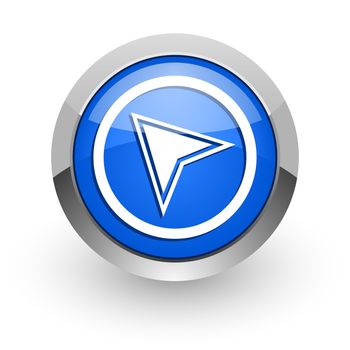 blue glossy web icon