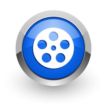 blue glossy web icon