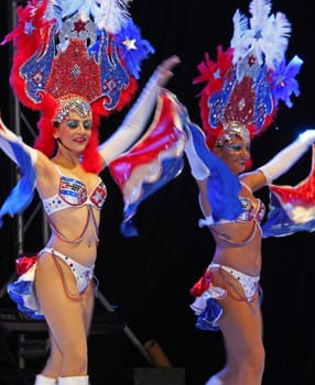 Entertainers performing on stage at a carnaval in Playa del Carmen, Mexico
08 Feb 2013
No model release
Editorial only