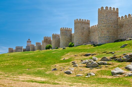 Ancient wall of Avila, Spain