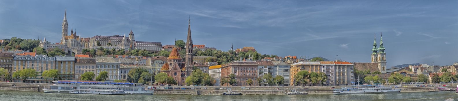 A  view of the Danube river in Budapest in Hungary