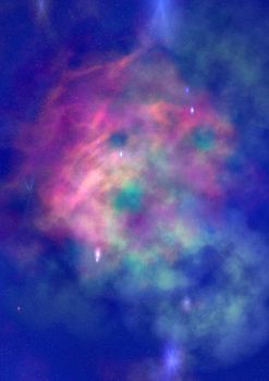 Far being shone nebula and star field against space. "Elements of this image furnished by NASA".