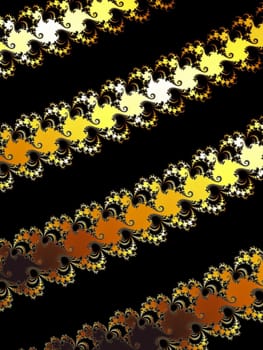 Digital computer graphic - rendering. Patterned fractal background for design.