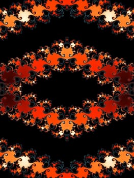 Digital computer graphic - decorative pattern with red rhombus for design.