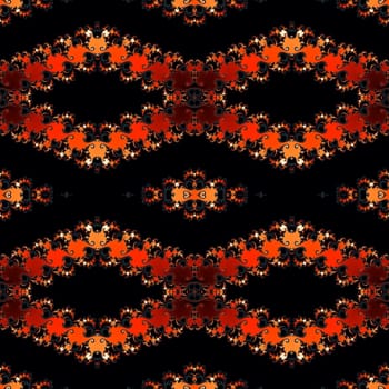 Digital computer graphic - seamless decorative ornament in a dark colors for design.