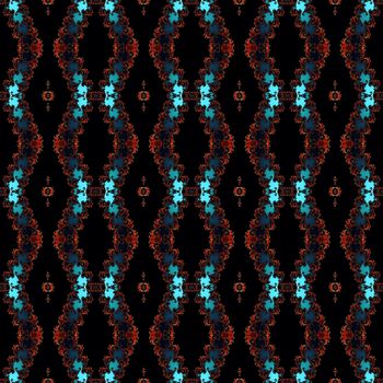 Digital computer graphic - seamless decorative ornament in a dark colors for design.