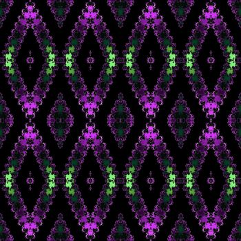 Digital computer graphic - seamless decorative ornament in a dark colors for design.