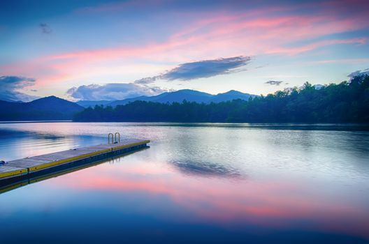 lake santeetlah in great smoky mountains