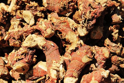 Spices and herbs on oriental market