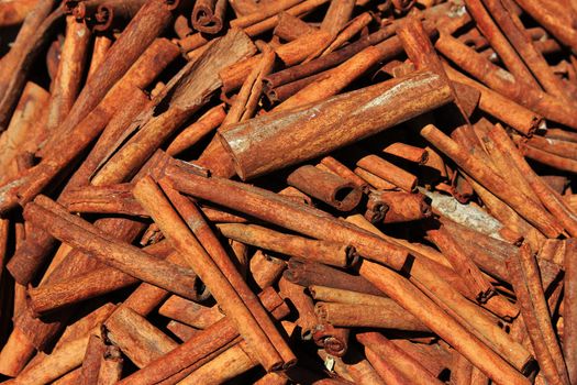 Spices and herbs on oriental market