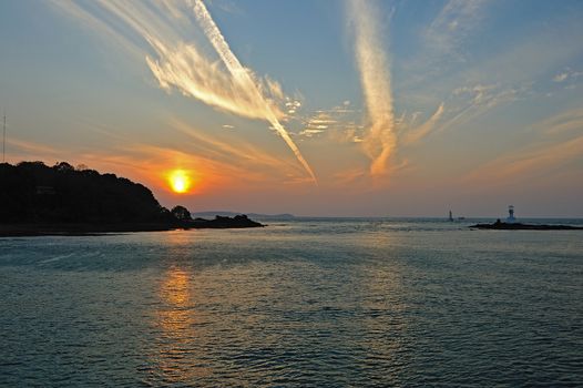 Beautiful sunrise in Phuket island Thailand