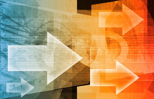Management Leadership Leading the Way with Arrows
