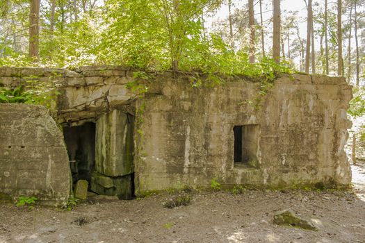 Bunker of world war 1 in flanders fields