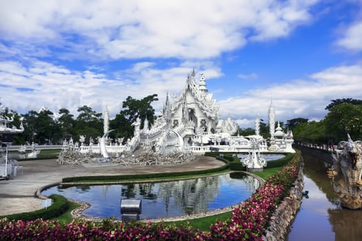 Wat Rong Khun. More well-known among foreigners as the White Temple, is a contemporary unconventional Buddhist temple in Chiang Rai.