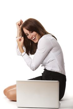 business woman with a notebook