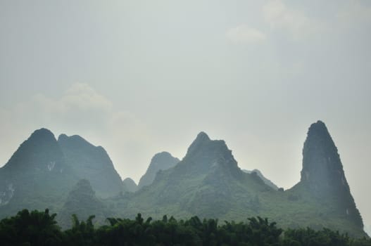 Guillin Seven Star Park and Karst rocks Yangshuo China.