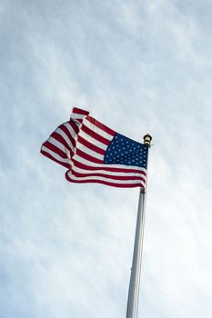 American Flag in Flanders field Belgium Waregem