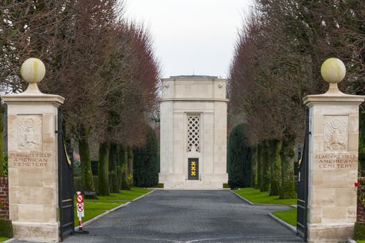 Flanders field American cemetery in Waregem Belgium