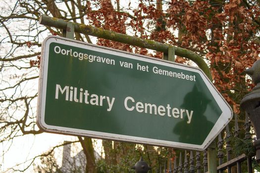  sign military cemetery flanders fileds belgium world war