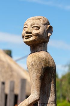 african handcraft wood carved people figures