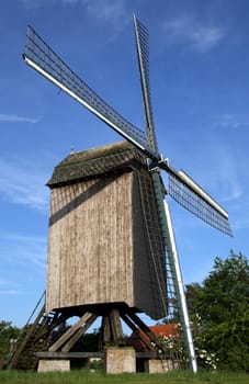 Wooden windmill in Belgium - Flanders
