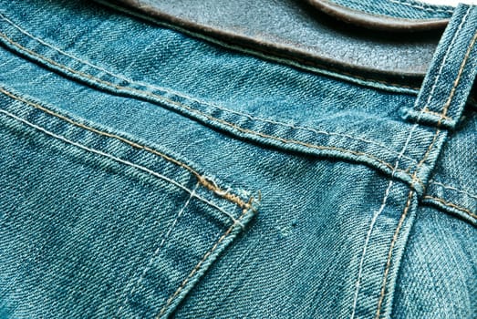 detail clothes - blue jean texture closeup