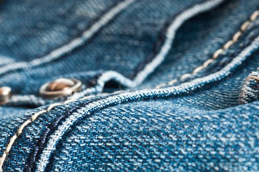 detail clothes - blue jean texture closeup