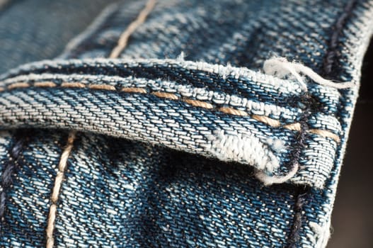 detail clothes - blue jean texture closeup