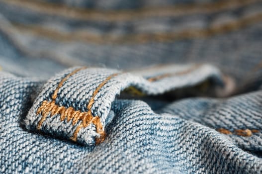 detail clothes - blue jean texture closeup