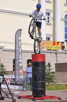 Timur Ibragimov � the champion of Russia on a cycle trial, acts in Tyumen on a holiday the City Day 26.07.2014�